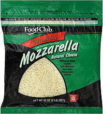 Low-Moisture Part-Skim Mozzarella Shredded Cheese, Mozzarella