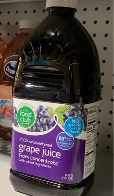 100% Unsweetened Grape Juice From Concentrate, Unsweetened Grape