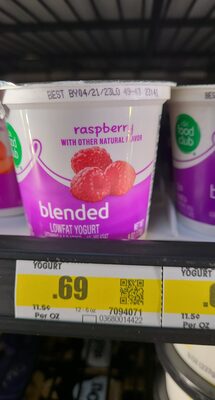 Raspberry Blended Lowfat Yogurt, Raspberry