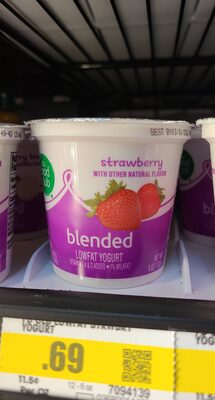 Strawberry Blended Lowfat Yogurt, Strawberry