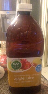 100% Unsweetened Unfiltered Apple Juice From Concentrate, Unsweetened Apple