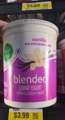 Vanilla Blended Lowfat Yogurt, Vanilla