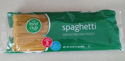 Enriched Macaroni Product, Spaghetti