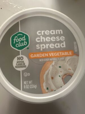 Cream Cheese Spread With Garden Vegetables, Garden Vegetables