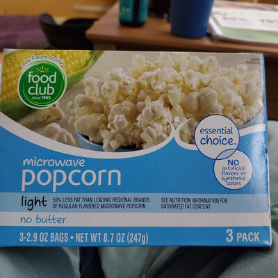 No Butter Light Microwave Popcorn, No Butter