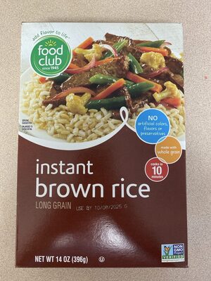Natural Whole Grain Instant Brown Rice, Brown