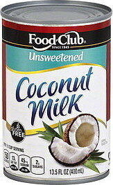 Unsweetened Coconut Milk, Unsweetened