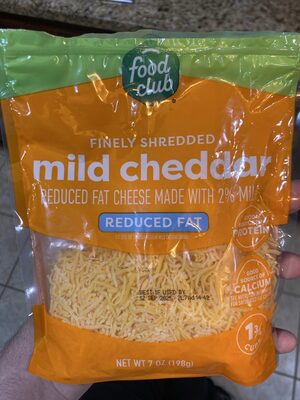Reduced Fat Mild Cheddar Finely Shredded Cheese, Mild Cheddar