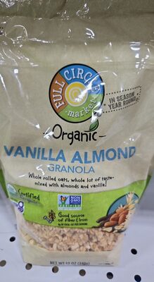 Vanilla Almond Whole Rolled Oats Mixed With Vanilla And Almonds Granola, Vanilla Almond