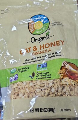 Oat & Honey Whole Rolled Oats Sweetened With Organic Honey Granola, Oat & Honey