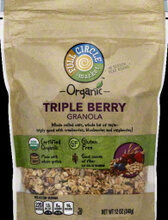 Triple Berry Whole Rolled Oats With Cranberries, Blueberries And Raspberries Granola, Triple Berry