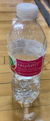 Raspberry Flavored Purified Water Beverage, Raspberry