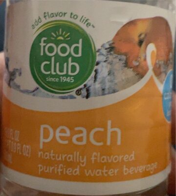 Peach Flavored Purified Water Beverage, Peach