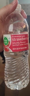 Strawberry Flavored Purified Water Beverage, Strawberry