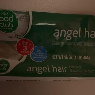Enriched Macaroni Product, Angel Hair