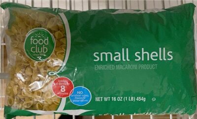 Enriched Macaroni Product, Small Shells