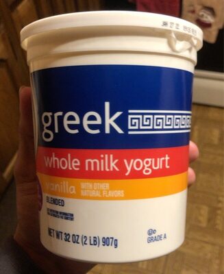 Vanilla Blended Greek Whole Milk Yogurt, Vanilla