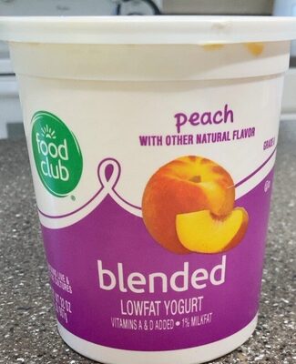 Peach Blended Lowfat Yogurt, Peach