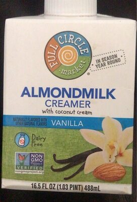Vanilla Almondmilk Creamer With Coconut Cream, Vanilla