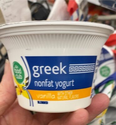 Vanilla Blended Greek Nonfat Yogurt, Vanilla