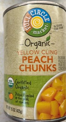 Yellow Cling Peach Chunks In Organic Peach Juice And Pear Juice From Concentrate