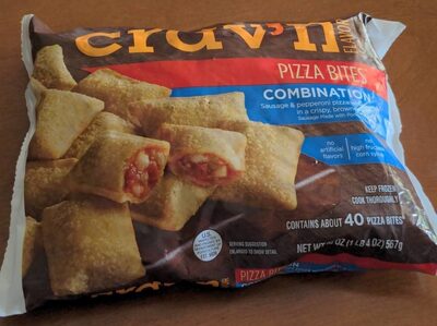 Pizza Bites, Combination Sausage & Pepperoni Pizza Wrapped In A Crispy, Browned Crust, Combination