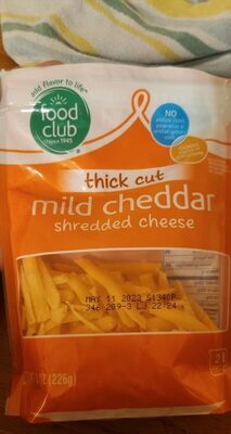 Mild Cheddar Thick Cut Shredded Cheese, Mild Cheddar