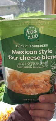 Four Cheese Mexican Blend Shredded From Monterey Jack, Cheddar, Asadero & Queso Quesadilla Cheeses, Four Cheese