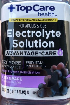Advantage Care, Iced Grape Electrolyte Solution For Adults & Kids, Iced Grape