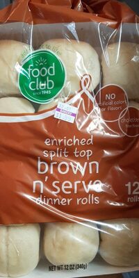 Brown N' Serve Enriched Dinner Rolls, Brown N' Serve