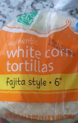 White Corn Fajita Style Tortillas, White Corn