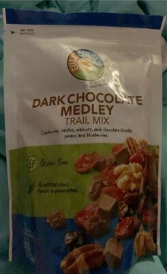 Dark Chocolate Medley Cranberries, Raisins, Walnuts, Dark Chocolate Chunks, Pecans And Blueberries Trail Mix, Dark Chocolate Medley
