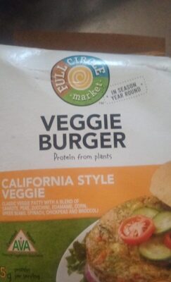 California Style Veggie Classic Veggie Patty With A Blend Of Carrots, Peas, Zucchini, Edamame, Corn, Green Beans, Spinach, Chickpeas And Broccoli Veggie Burger Patties, California Style Veggie