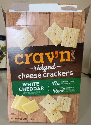 White Cheddar Ridged Cheese Crackers, White Cheddar