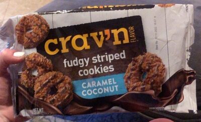 Caramel Coconut Fudge Striped Cookies, Caramel Coconut