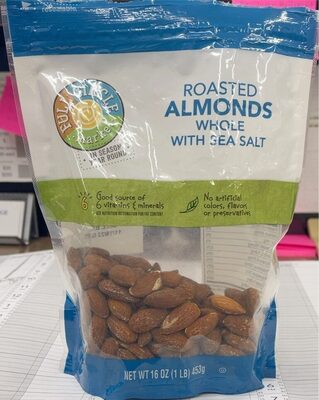 Roasted Whole Almonds With Sea Salt, Roasted With Sea Salt