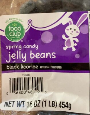Black Licorice Flavored Spring Candy Jelly Beans, Black Licorice