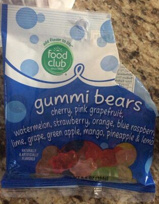 Cherry, Pink Grapefruit, Watermelon, Strawberry, Orange, Blue Raspberry, Lime, Grape, Green Apple, Mango, Pineapple & Lemon Flavored Gummi Bears, Cherry, Pink Grapefruit, Watermelon, Strawberry, Orange, Blue Raspberry, Lime, Grape, Green Apple, Mango, Pin