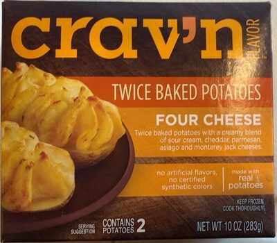 Four Cheese Twice Baked Potatoes With A Creamy Blend Of Sour Cream, Cheddar, Parmesan, Asiago And Monterey Jack Cheeses Twice Baked Potatoes, Four Cheese