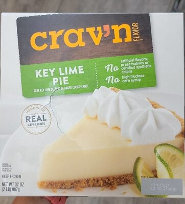 Key Lime In Baked Cookie Crust Pie, Key Lime