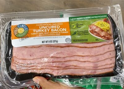 Hardwood Smoked Uncured Turkey Bacon, Hardwood Smoked