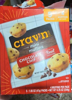 Chocolate Chip Flavor Mini Muffins, Chocolate Chip