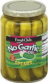 No Garlic Dill Spears, No Garlic Dill