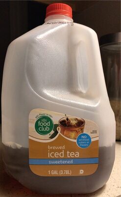 Sweetened Brewed Iced Tea, Sweetened