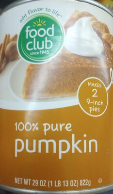 100% Pure Pumpkin