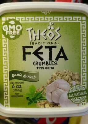 Traditional Garlic & Herb Feta Cheese Crumbles, Garlic; Herb