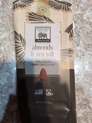 72% Cocoa Almonds Sea Salt + Dark Chocolate, Almonds Sea Salt