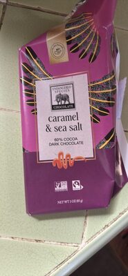 Caramel Sea Salt + Dark Chocolate 60% Cocoa Chocolate Bar, Caramel Sea Salt + Dark Chocolate