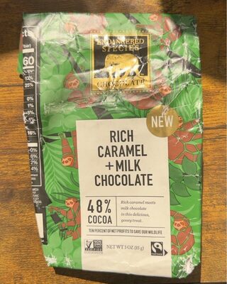 Rich Caramel + Milk Chocolate 48% Cocoa Chocolate Bar, Rich Caramel + Milk Chocolate
