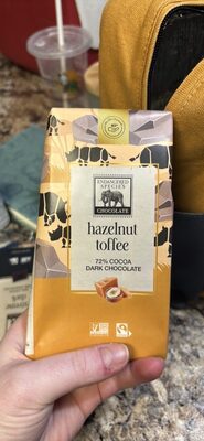 72% Cocoa Hazelnut Toffee + Dark Chocolate, Hazelnut Toffee
